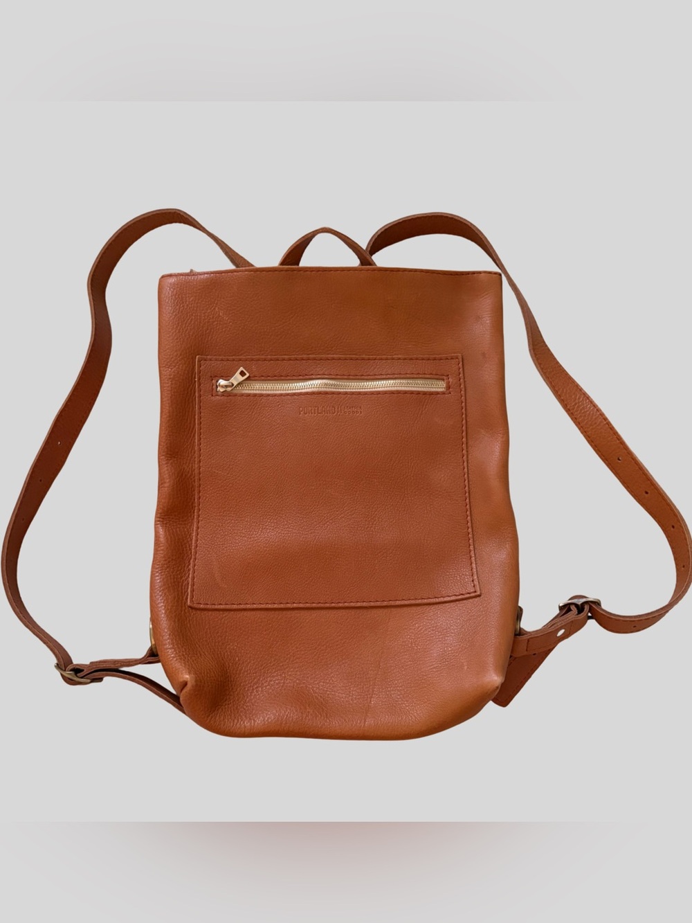 Portland Leather Goods Tote Laptop Backpack Full Grain Pebbled Large Handmade